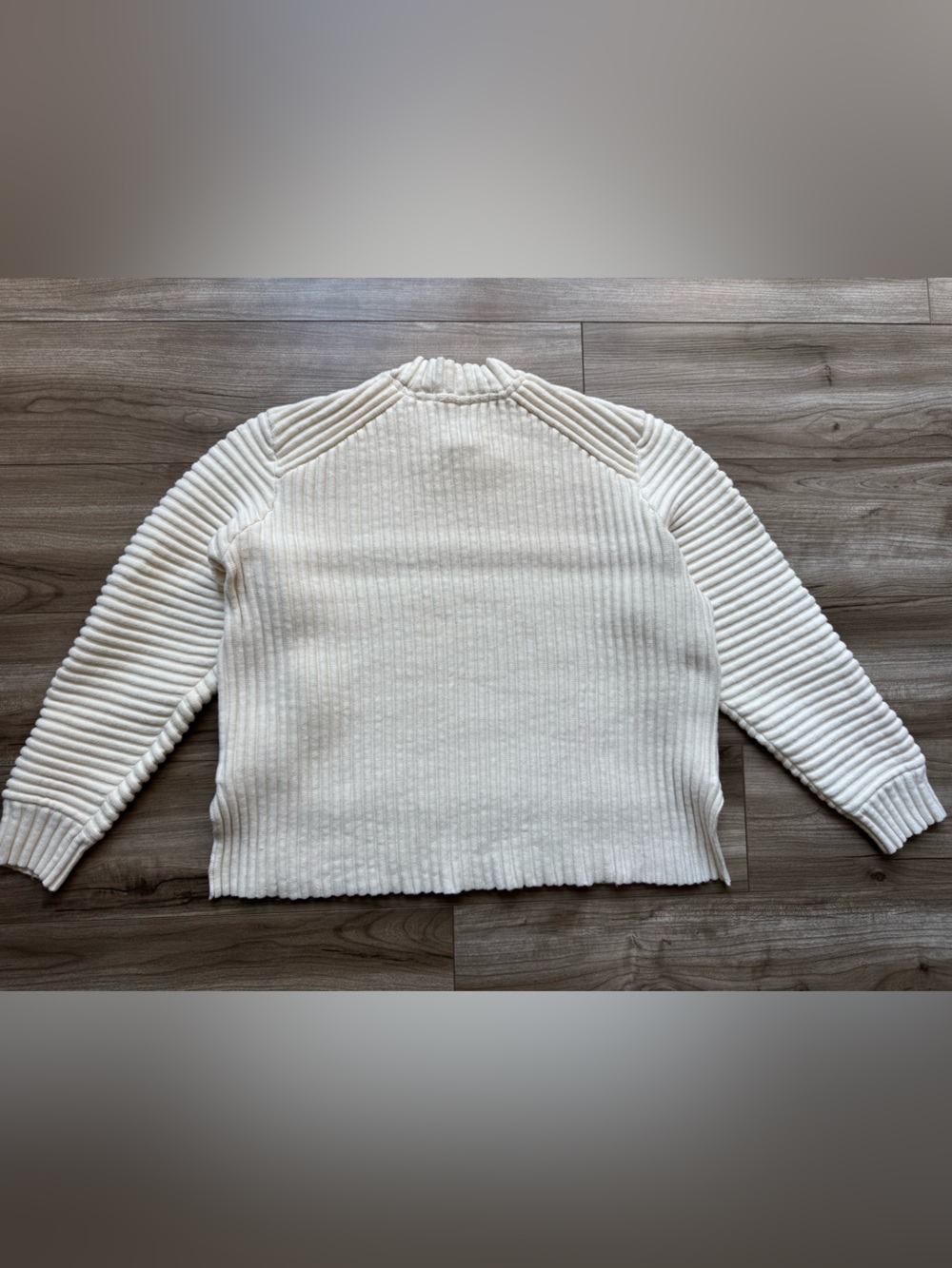 Varley Talbert Sweater Ivory Size XS for Anthropologie ribbed with side zippers - Picture 7 of 9